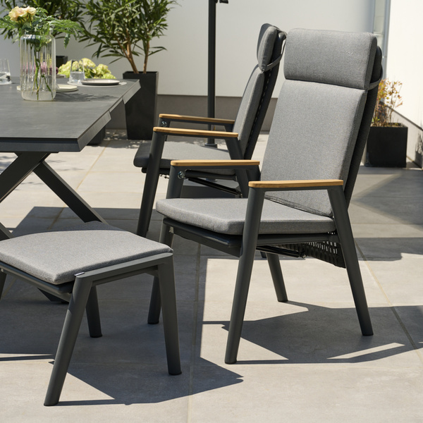 CORTINA Move Sessel matt anthrazit/grau Bedruckt, Bez. 70% Baumw. und 30% Polyester