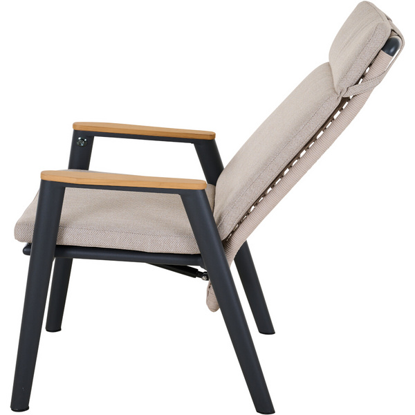 CORTINA Move Sessel matt anthrazit/natur Bedruckt, Bez. 70% Baumw. und 30% Polyester