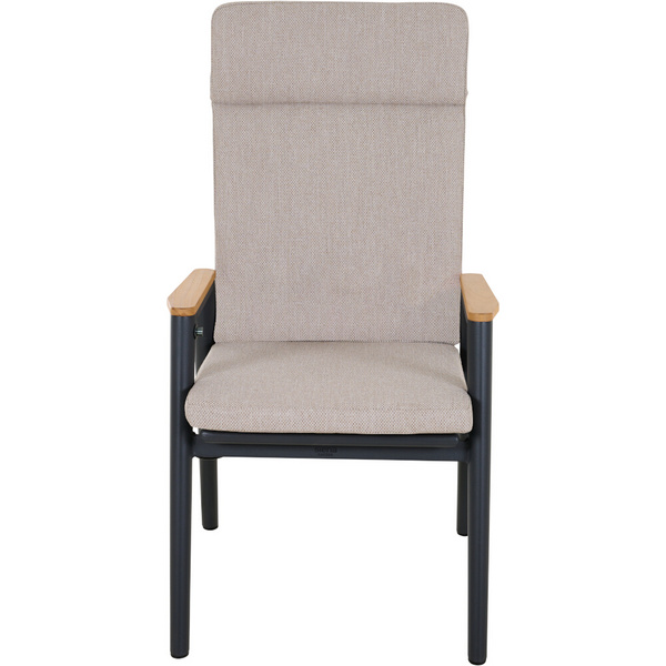 CORTINA Move Sessel matt anthrazit/natur Bedruckt, Bez. 70% Baumw. und 30% Polyester