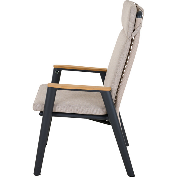 CORTINA Move Sessel matt anthrazit/natur Bedruckt, Bez. 70% Baumw. und 30% Polyester