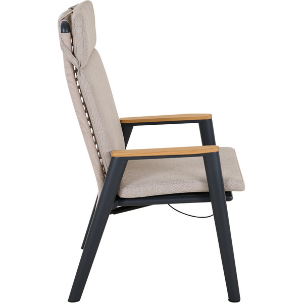 CORTINA Move Sessel matt anthrazit/natur Bedruckt, Bez. 70% Baumw. und 30% Polyester