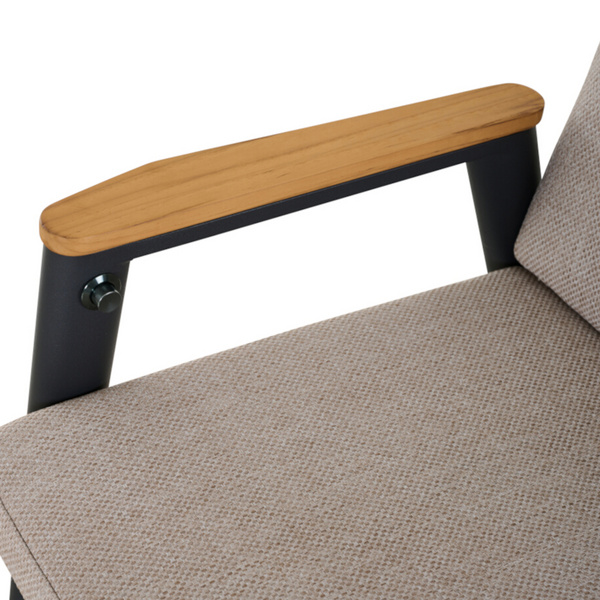 CORTINA Move Sessel matt anthrazit/natur Bedruckt, Bez. 70% Baumw. und 30% Polyester