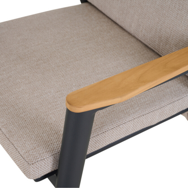 CORTINA Move Sessel matt anthrazit/natur Bedruckt, Bez. 70% Baumw. und 30% Polyester