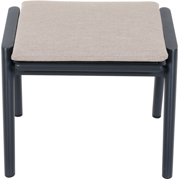 CORTINA Hocker matt anthrazit/natur Bedruckt, Bez. 70% Baumw. und 30% Polyester