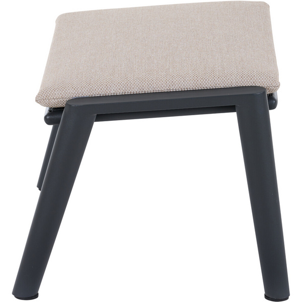 CORTINA Hocker matt anthrazit/natur Bedruckt, Bez. 70% Baumw. und 30% Polyester