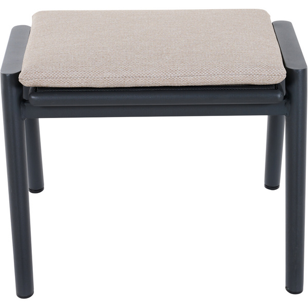 CORTINA Hocker matt anthrazit/natur Bedruckt, Bez. 70% Baumw. und 30% Polyester