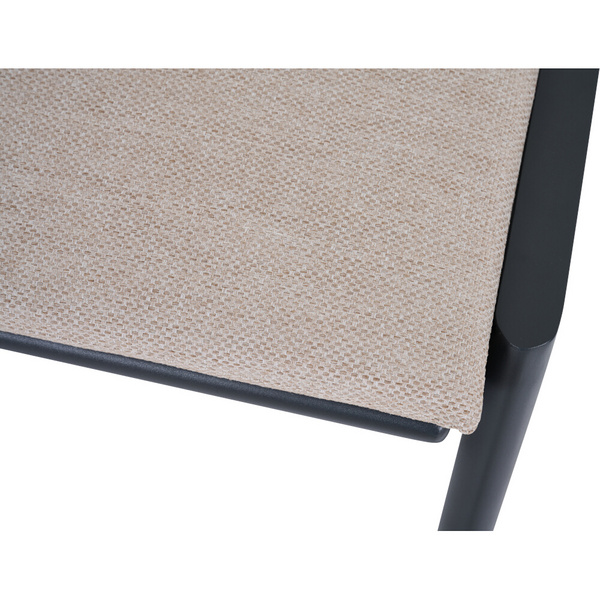 CORTINA Hocker matt anthrazit/natur Bedruckt, Bez. 70% Baumw. und 30% Polyester