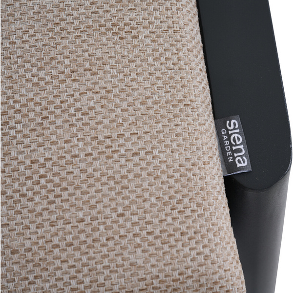 CORTINA Hocker matt anthrazit/natur Bedruckt, Bez. 70% Baumw. und 30% Polyester