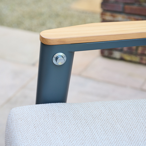 CORTINA Lounge Move Sessel matt anthrazit/natur Bedruckt, Bez. 70% Baumw. und 30% Polyester