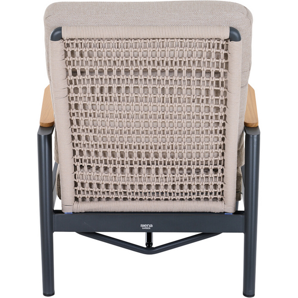 CORTINA Lounge Move Sessel matt anthrazit/natur Bedruckt, Bez. 70% Baumw. und 30% Polyester