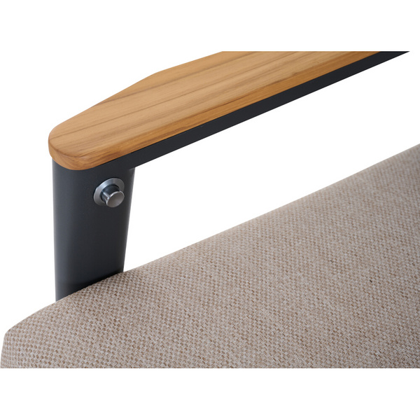 CORTINA Lounge Move Sessel matt anthrazit/natur Bedruckt, Bez. 70% Baumw. und 30% Polyester