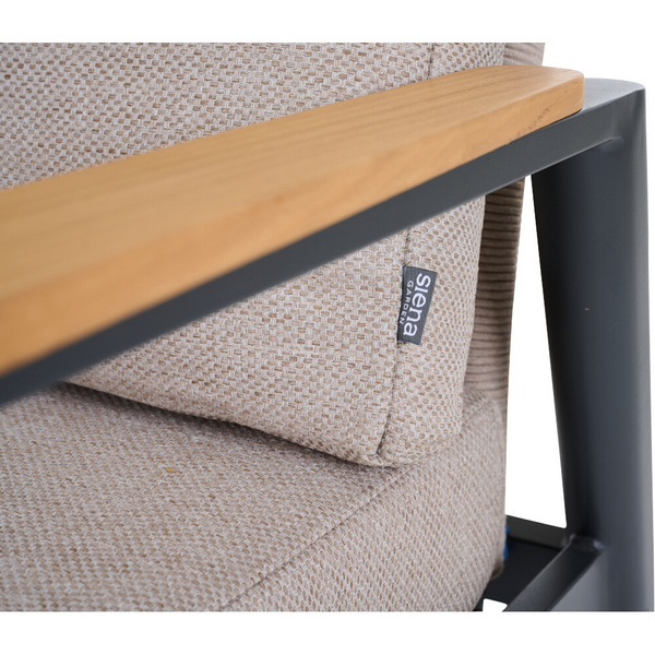 CORTINA Lounge Move Sessel matt anthrazit/natur Bedruckt, Bez. 70% Baumw. und 30% Polyester