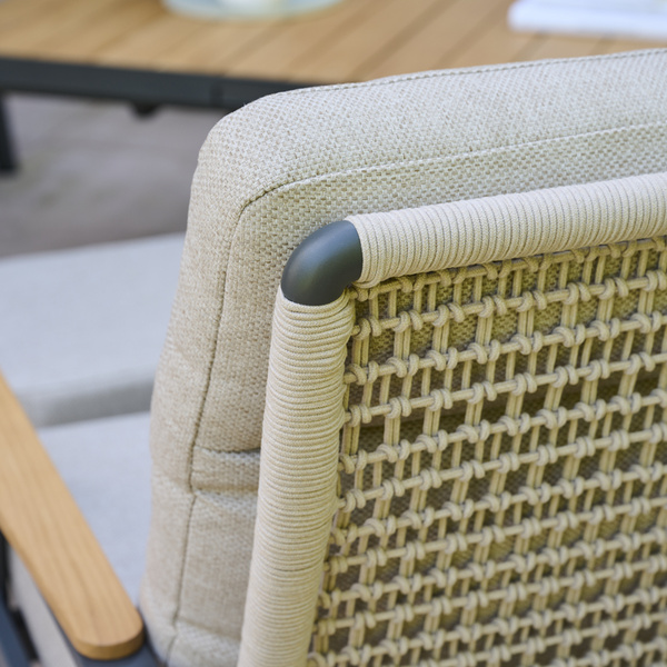 CORTINA Lounge Move Sessel matt anthrazit/natur Bedruckt, Bez. 70% Baumw. und 30% Polyester