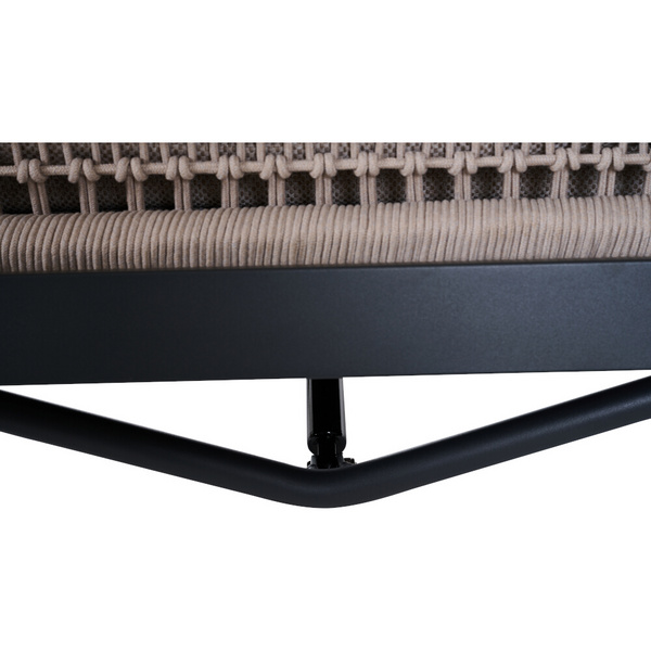 CORTINA 2er Bank matt anthrazit/natur Bedruckt, Bez. 70% Baumw. und 30% Polyester