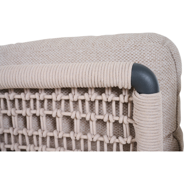 CORTINA 3er Bank matt anthrazit/natur Bedruckt, Bez. 70% Baumw. und 30% Polyester