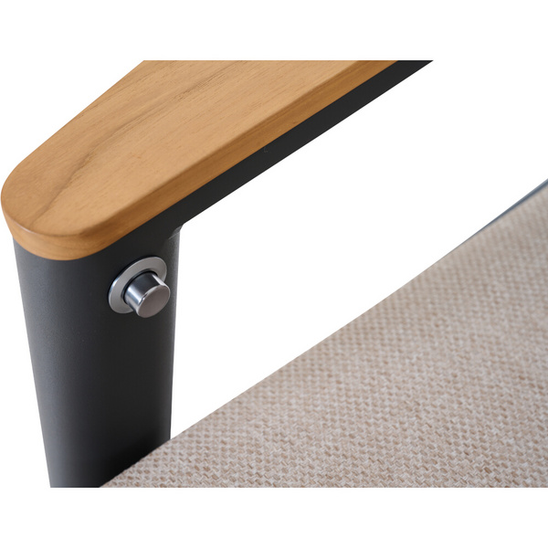 CORTINA 3er Bank matt anthrazit/natur Bedruckt, Bez. 70% Baumw. und 30% Polyester