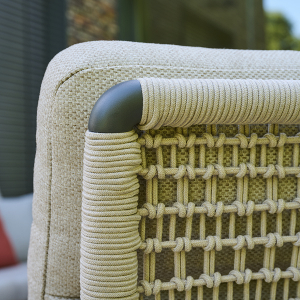 CORTINA 3er Bank matt anthrazit/natur Bedruckt, Bez. 70% Baumw. und 30% Polyester