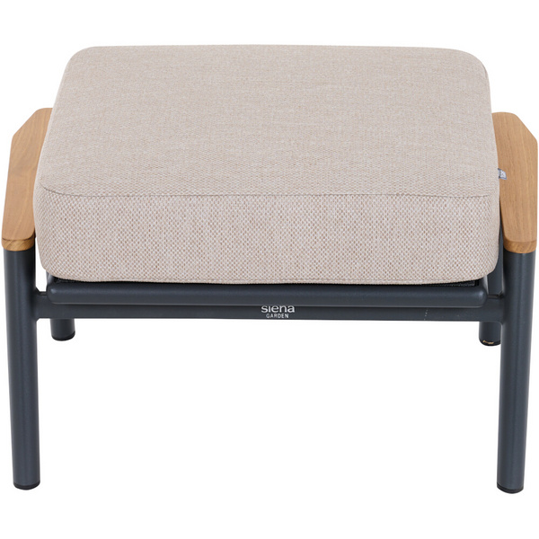 CORTINA Loungehocker matt anthrazit/Kissen natur Bedruckt, Bez. 70% Baumw. und 30% Polyester
