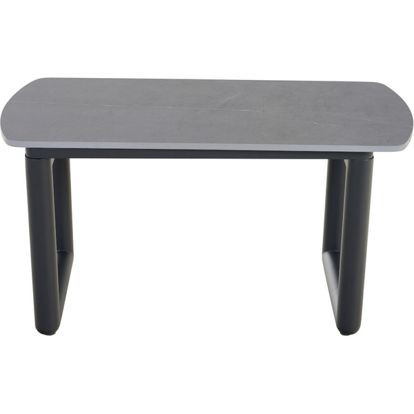 CLIFTON Beistelltisch sintered stone Gest. Alu, Rope, Armlehnen Teak, inkl. Auflage