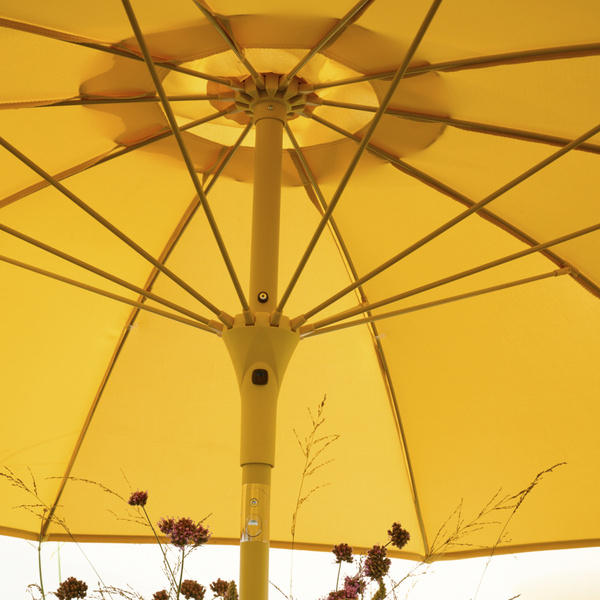 PAOLO Mittelstockschirm Ø270cm mustard Ø25 und Ø30, Rope, Polyester