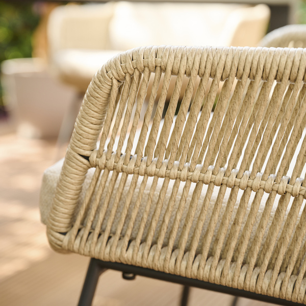 KANSAS Diningsessel matt anthrazit/taupe Polyester, PU-bes