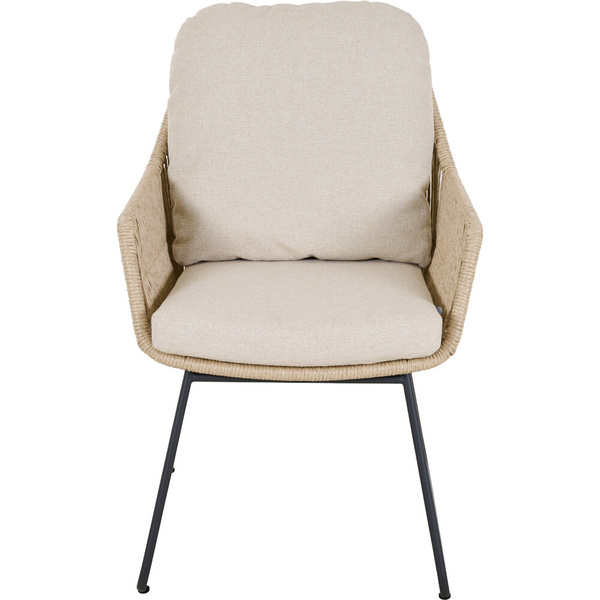 KANSAS Diningsessel matt anthrazit/taupe Polyester, PU-bes