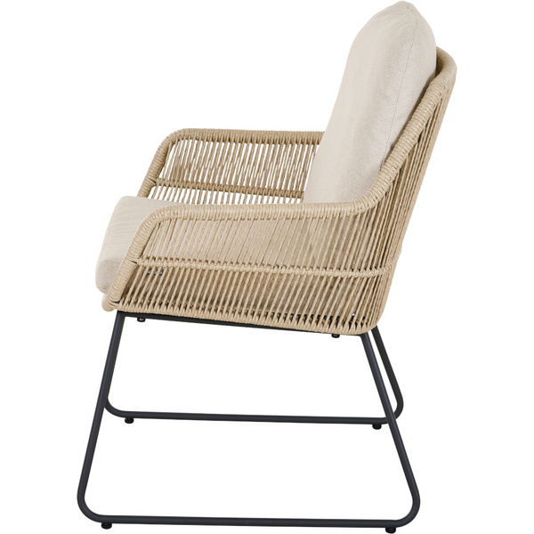 KANSAS Diningsessel matt anthrazit/taupe Polyester, PU-bes