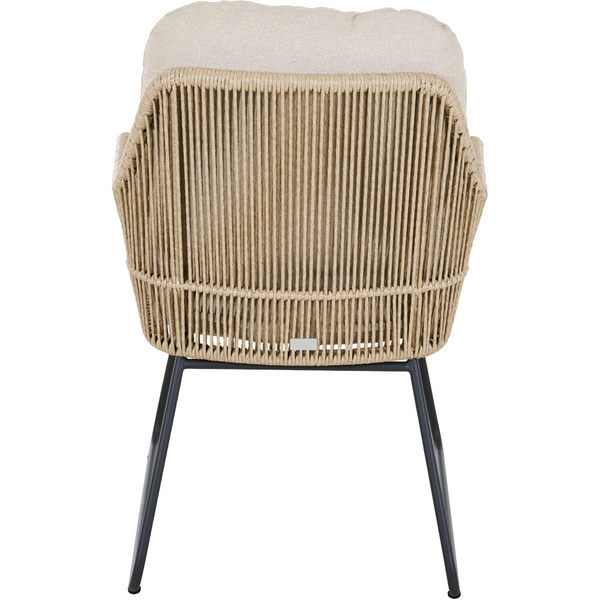 KANSAS Diningsessel matt anthrazit/taupe Polyester, PU-bes