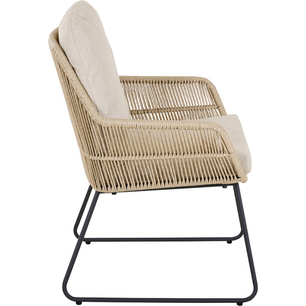 KANSAS Diningsessel matt anthrazit/taupe Polyester, PU-bes