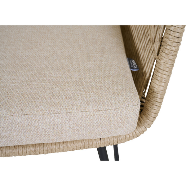 KANSAS Diningsessel matt anthrazit/taupe Polyester, PU-bes