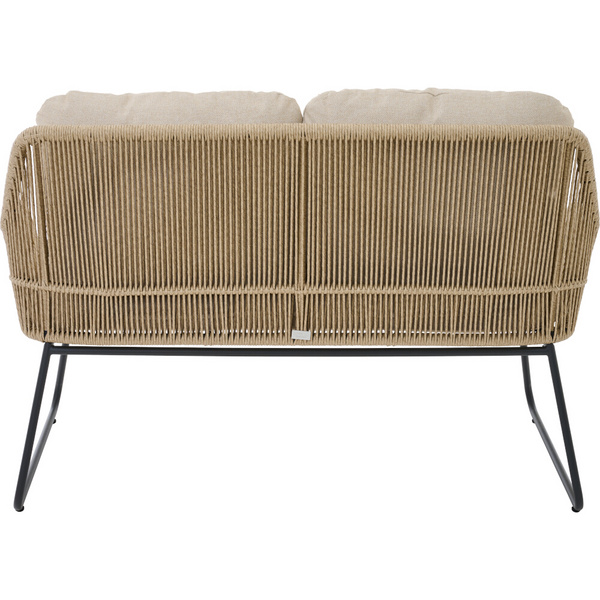 KANSAS 2er Diningbank matt anthrazit/taupe Polyester, PU-bes