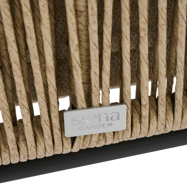 KANSAS 2er Diningbank matt anthrazit/taupe Polyester, PU-bes