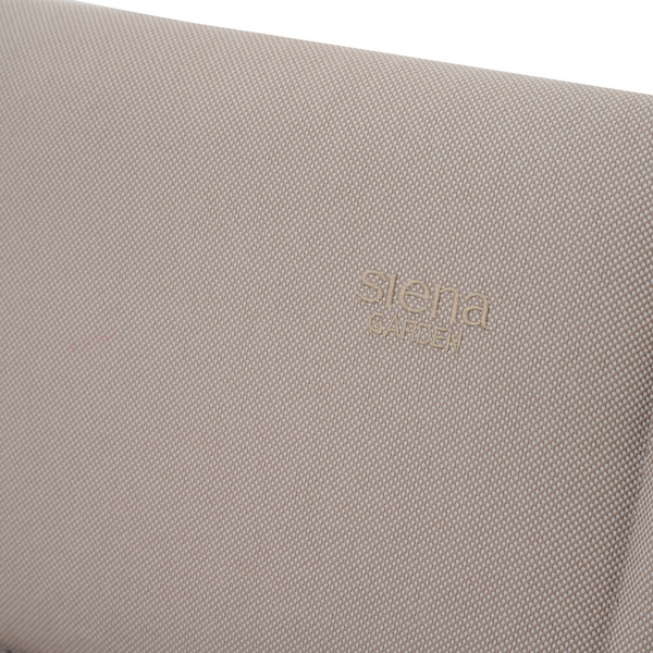 STELLA Sesselauflage 120cm, Farbe safari Gest. Alu matt anthrazit, Tischpl. aus Glas in dark concrete