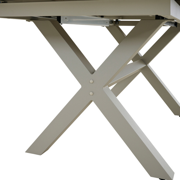 SINCRO Ausziehtisch 160/200x90cm taupe-grey/washed grey Bouclé-Gewebe, Bez. 100% Polyester