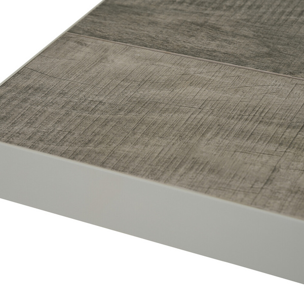 SINCRO Ausziehtisch 200/260x100cm matt seidengrau/washed grey Bouclé-Gewebe, Bez. 100% Polyester