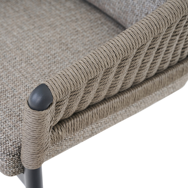 MERANO Stapelsessel anthrazit/taupe grau Bouclé-Gewebe, Bez. 100% Polyester