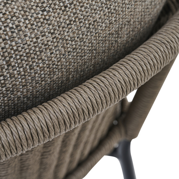 MERANO Stapelsessel anthrazit/taupe grau Bouclé-Gewebe, Bez. 100% Polyester