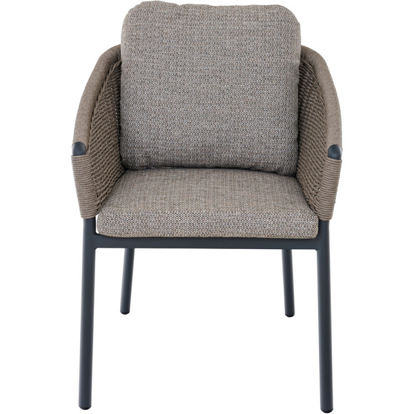 MERANO Stapelsessel anthrazit/taupe grau Bouclé-Gewebe, Bez. 100% Polyester