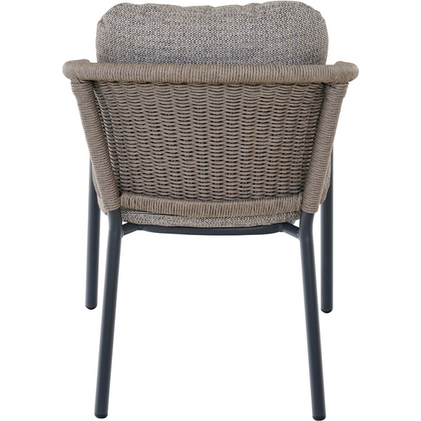 MERANO Stapelsessel anthrazit/taupe grau Bouclé-Gewebe, Bez. 100% Polyester