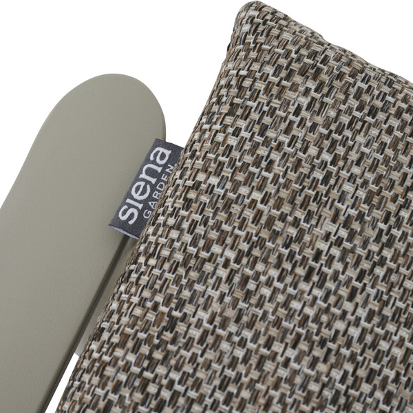 CORTINA Hocker matt seidengrau/mocca Bouclé-Gewebe, Bez. 100% Polyester