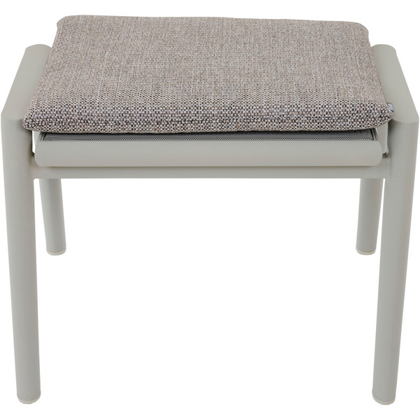 CORTINA Hocker matt seidengrau/mocca Bouclé-Gewebe, Bez. 100% Polyester