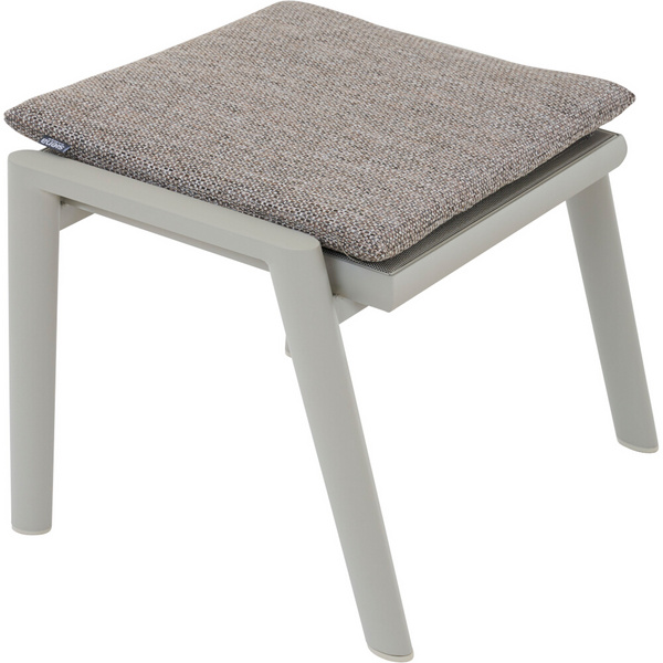 CORTINA Hocker matt seidengrau/mocca Bouclé-Gewebe, Bez. 100% Polyester