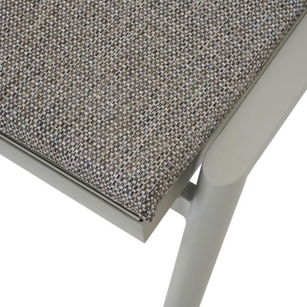 CORTINA Hocker matt seidengrau/mocca Bouclé-Gewebe, Bez. 100% Polyester