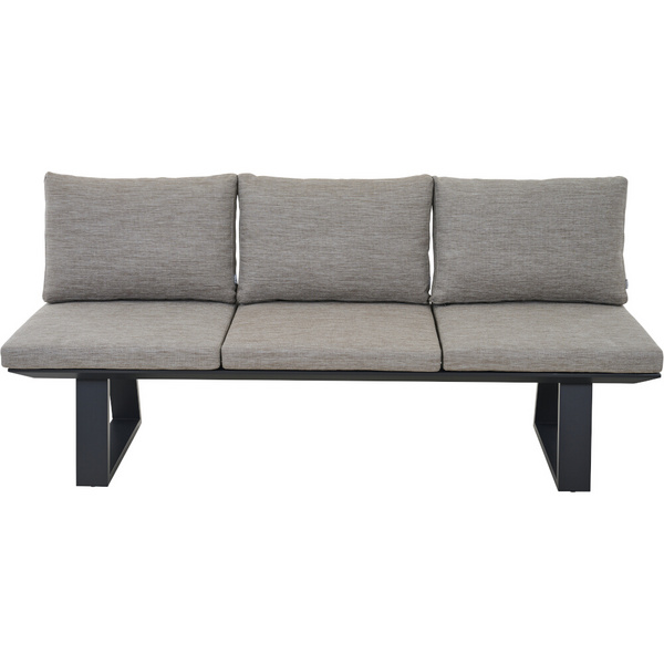 REPTON Dining Bank matt anthrazit/mix taupe Gest. Alu olive, Streben Fiberglas, Bez. 100% Polyester olive