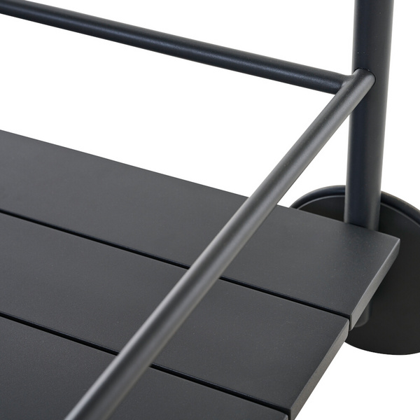 ROLITO Servierwagen matt anthrazit Gest. Alu