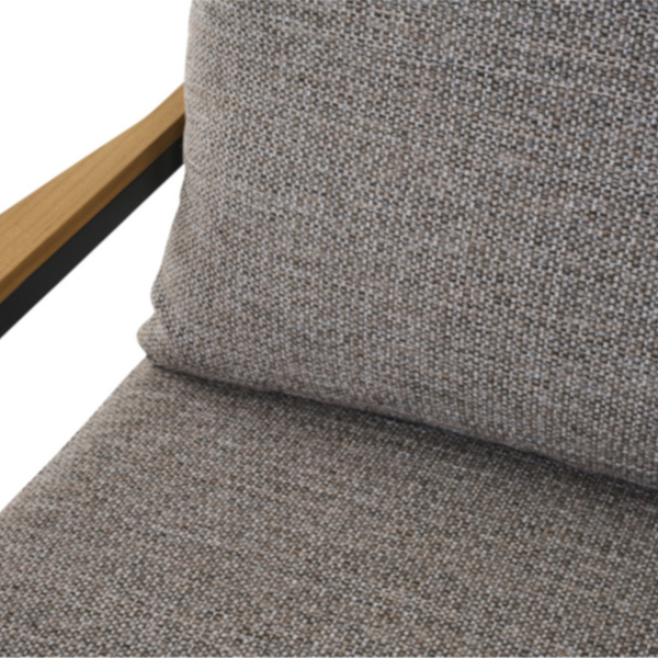 LIGURIA Comfort Plus Sessel matt anthrazit/taupe Gest. Alu seidengrau