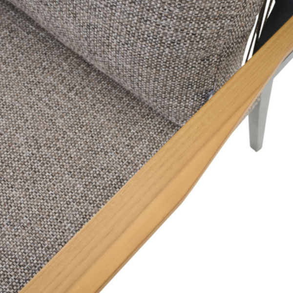 LIGURIA Comfort Plus Sessel matt anthrazit/taupe Gest. Alu seidengrau