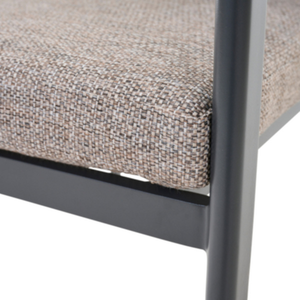 LIGURIA Comfort Plus Sessel matt anthrazit/taupe Gest. Alu seidengrau