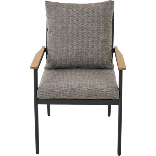 LIGURIA Comfort Plus Sessel matt anthrazit/taupe Gest. Alu seidengrau