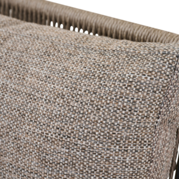 LIGURIA Comfort Plus 2er Bank matt anthrazit/taupe Gest. Alu, Streben Alu anthrazit-mel.